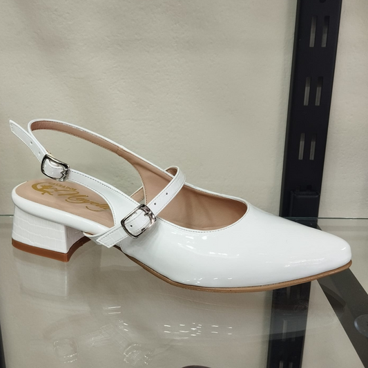 Zapatos Tacon x 3 Mary jean Lisa Blanco