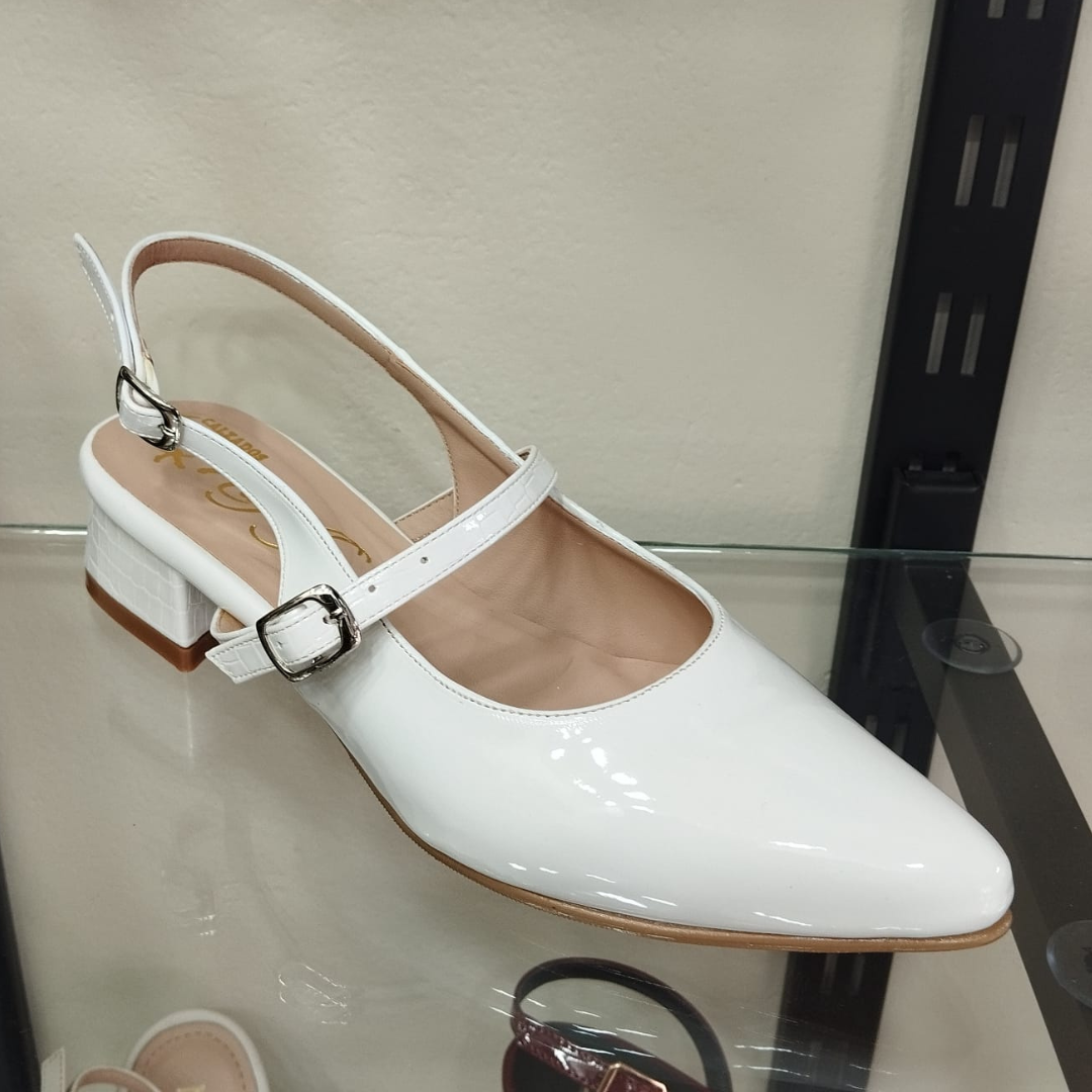 Zapatos Tacon x 3 Mary jean Lisa Blanco