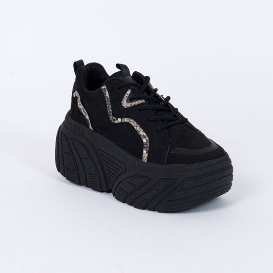 Zapatilla Plataforma Camila Negro Mujer 840