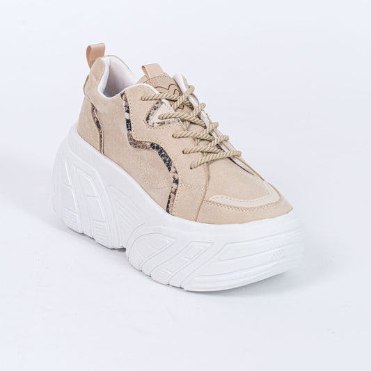 Zapatilla Plataforma Camila Beige Mujer 840