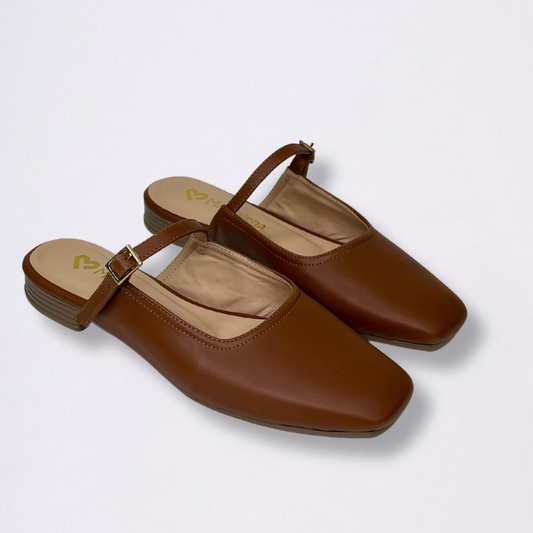Ballerinas Mules Croco Caramelo Mujer 723A