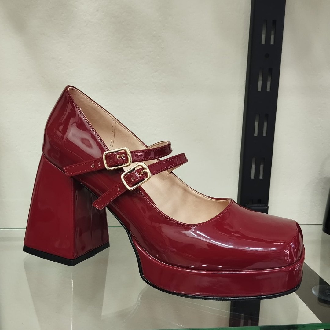 Zapatos Mary Jane con Plataforma Cherry charol