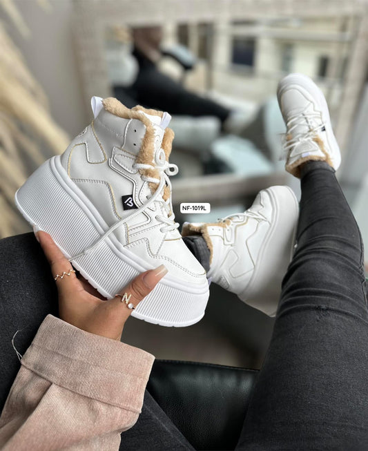 Zapatilla Plataforma Miranda Blanco Mujer 836