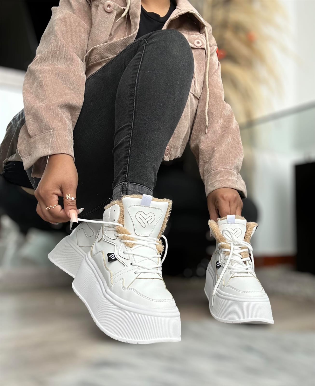 Botines Chunky mujer MIRANDA 836 Blanco