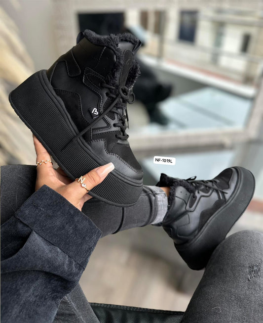 Zapatilla Plataforma Miranda Negro Mujer 836