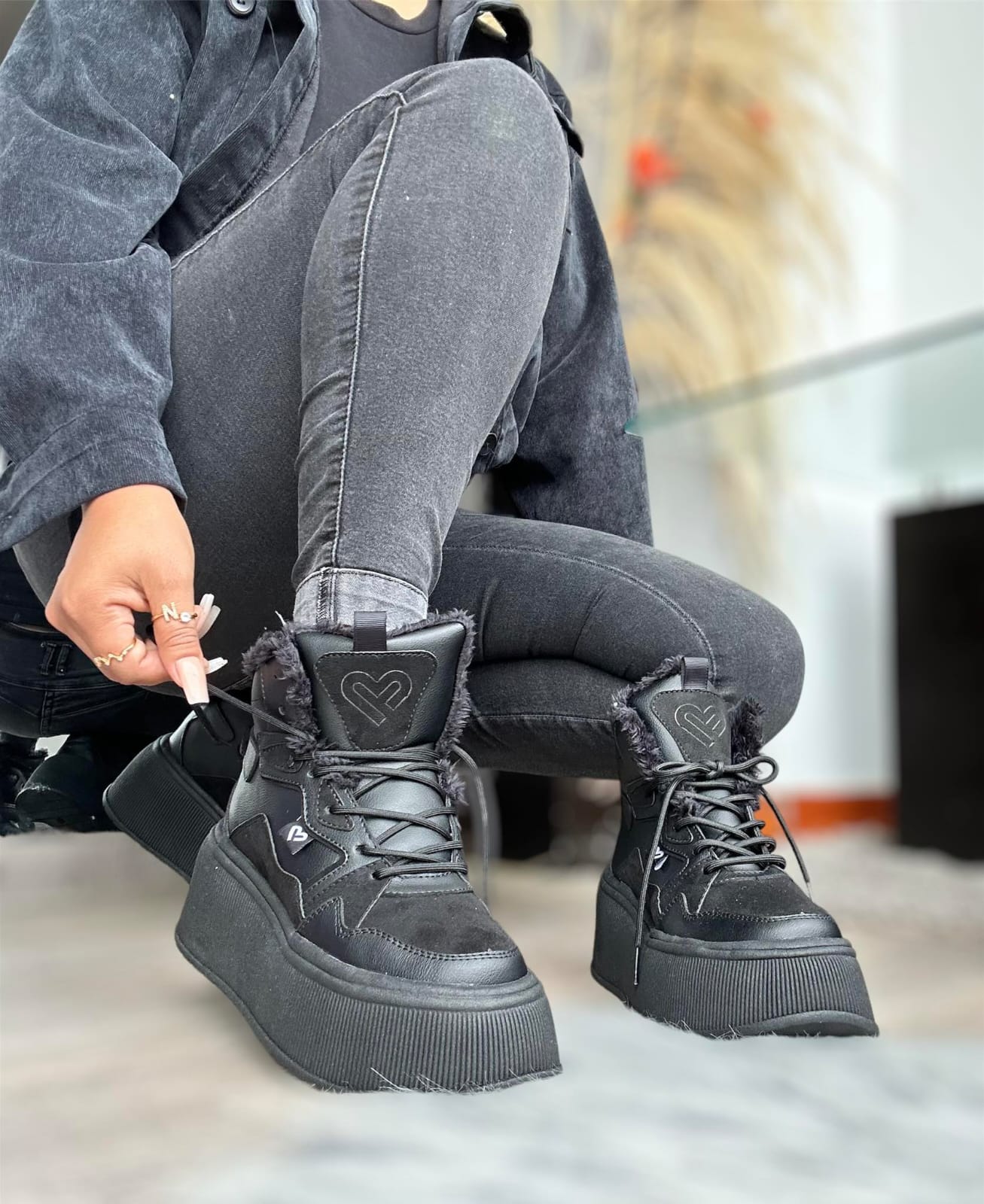 Botines Chunky mujer MIRANDA 836 negro