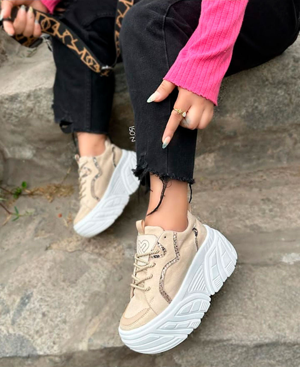 Zapatilla Chunky mujer CAMILA 840 Beige