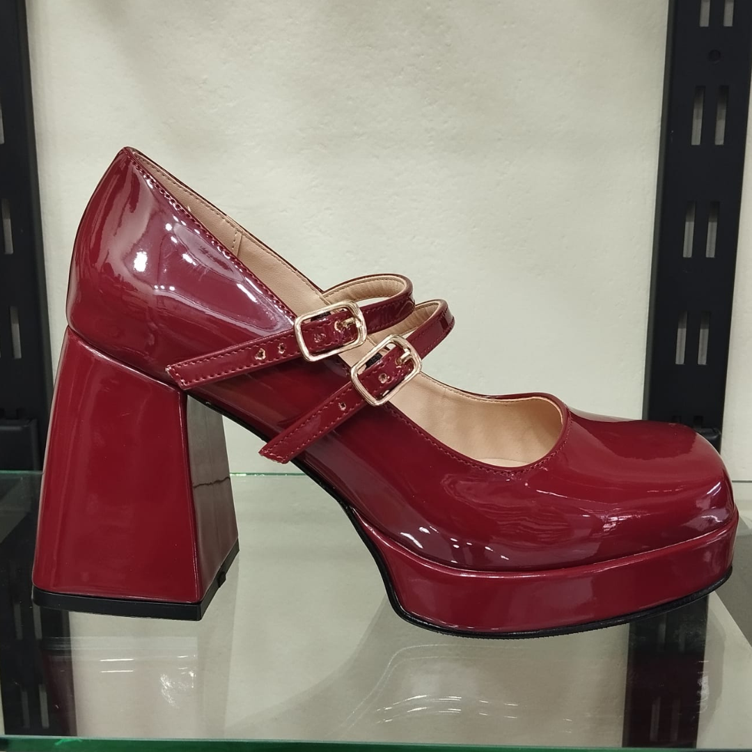 Zapatos Mary Jane con Plataforma Cherry charol