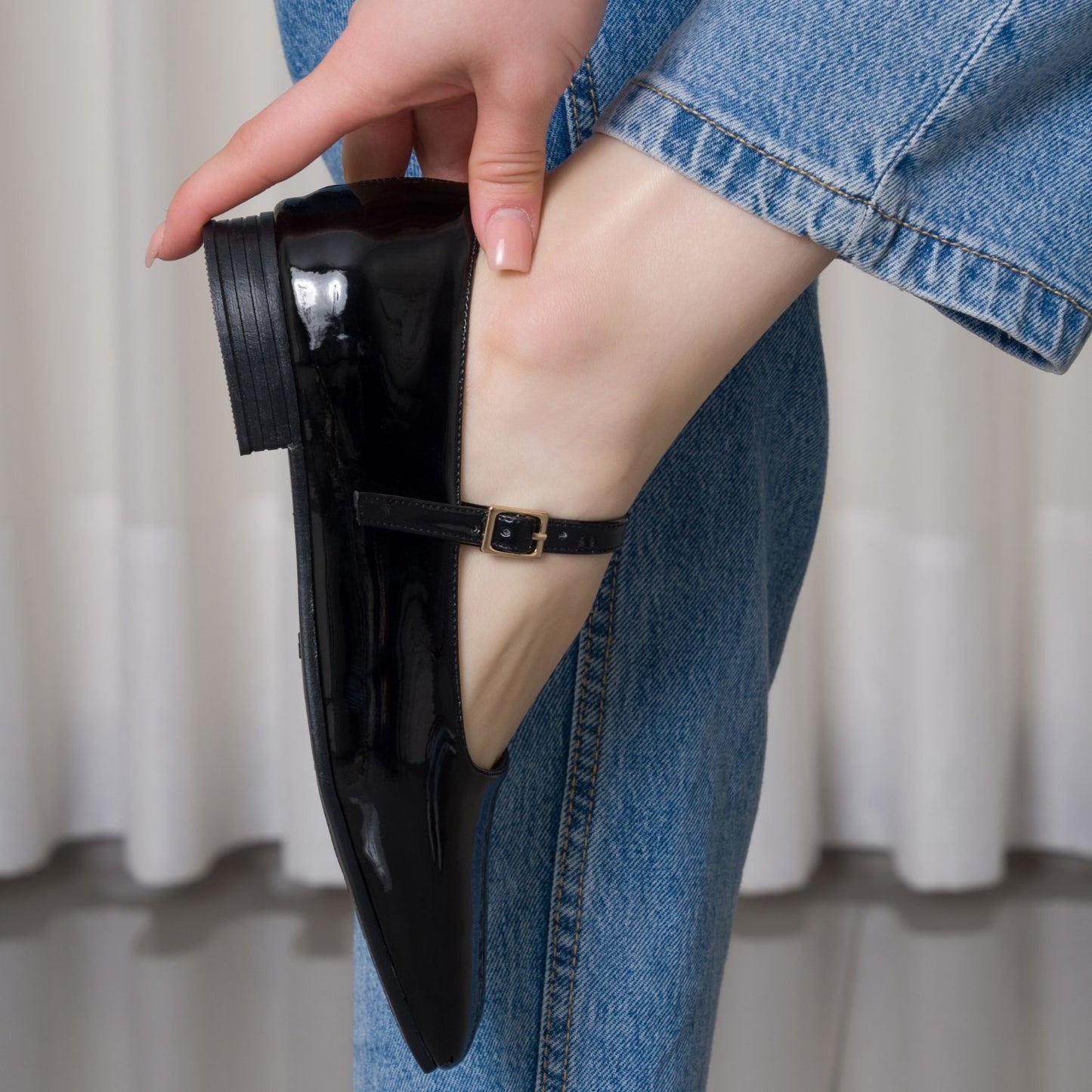 Ballerinas Francis Negro Charol Mujer 723