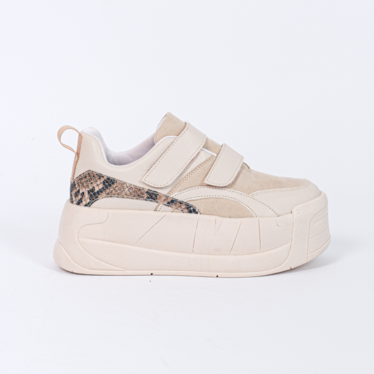 Zapatilla Plataforma Pega Beige Mujer 738