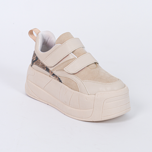 Zapatilla Plataforma Pega Beige Mujer 738