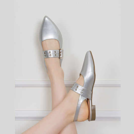 Ballerinas Slingback Scarlett Plata Mujer 738
