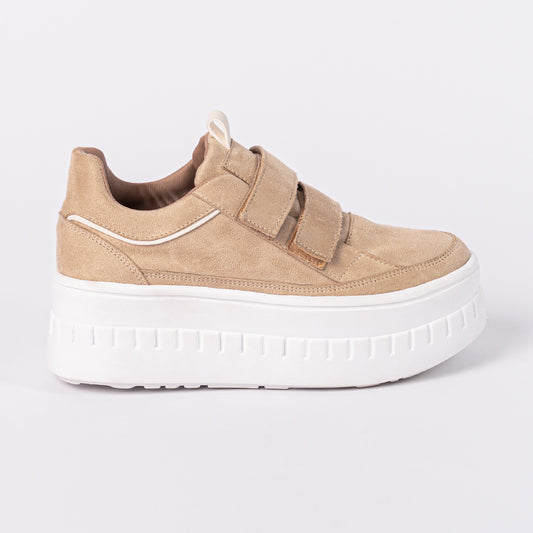 Zapatillas Plataformas Peggy Beige Mujer 821