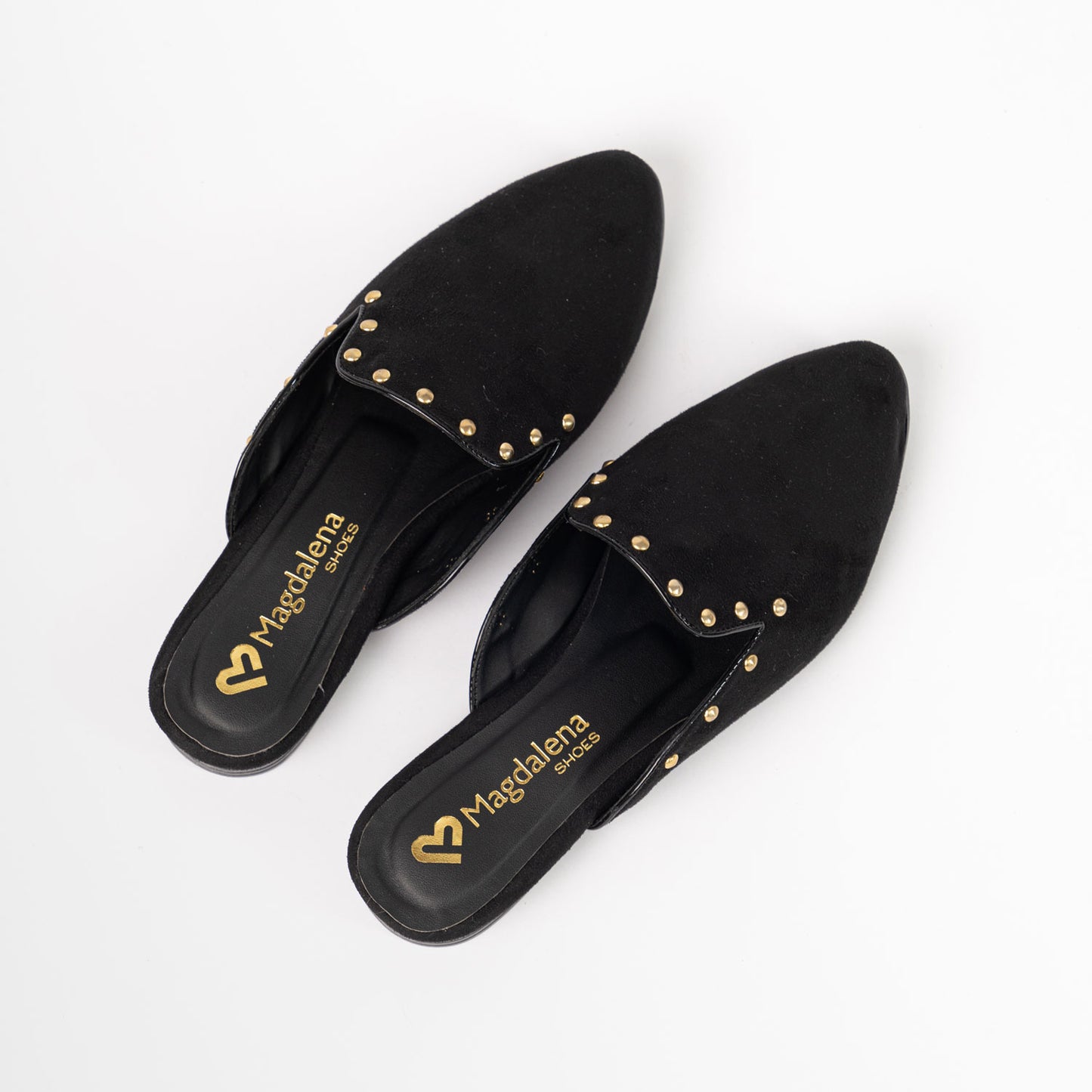 Zapatos Mules Mujer Tachas Negro