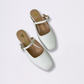 Mules Croco Blanco
