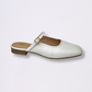 Mules Croco Blanco