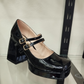 Zapatos Mary Jane con Plataforma Negro charol