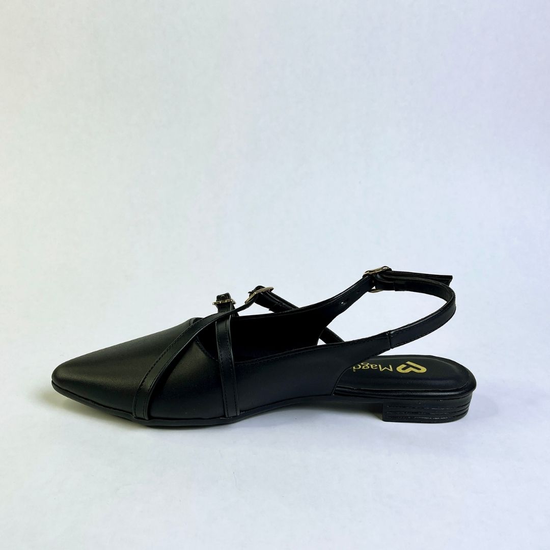 Slingback Valeria Mujer Negro 749