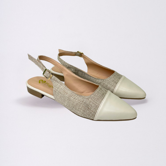 Slingback Paris  yute beige