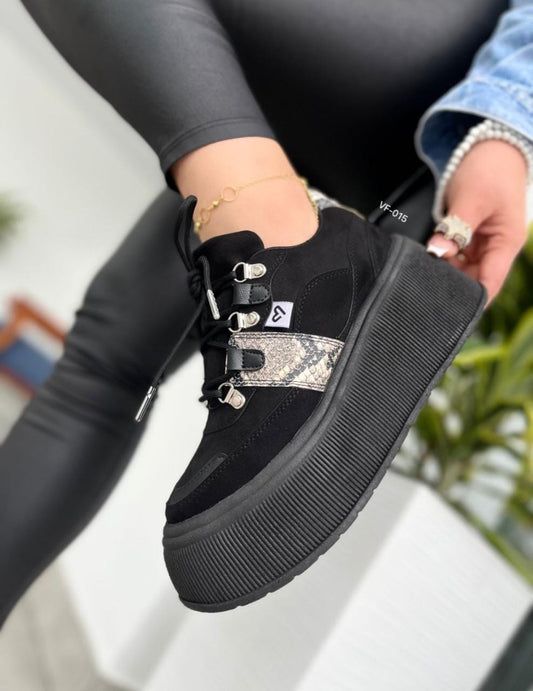 Zapatilla Chunky mujer MELI 834 Negro