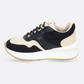 Zapatillas Mujer Aria 870 Beige con negro