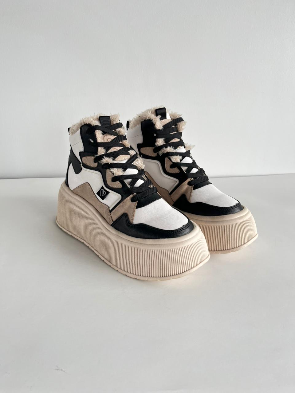 Zapatilla Plataforma Miranda Beige Mujer 836