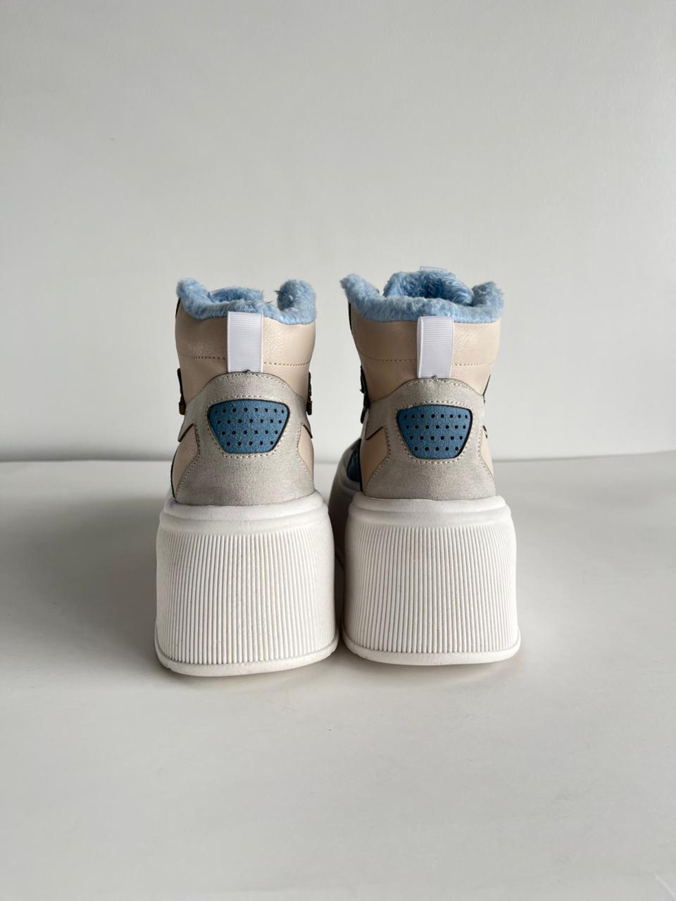 Zapatilla Plataforma Miranda Celeste  Mujer 836