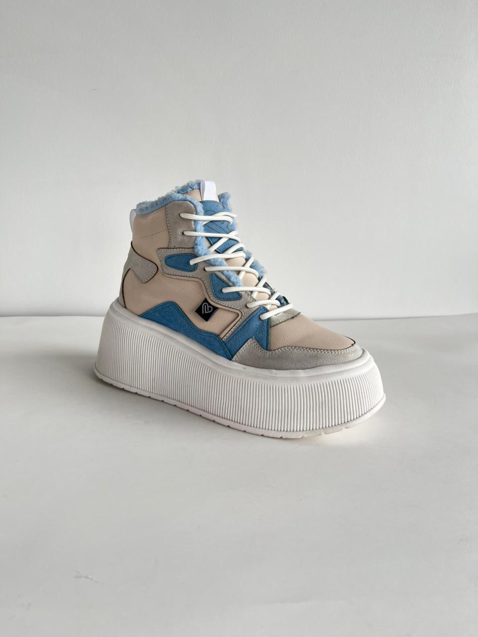 Zapatilla Plataforma Miranda Celeste  Mujer 836