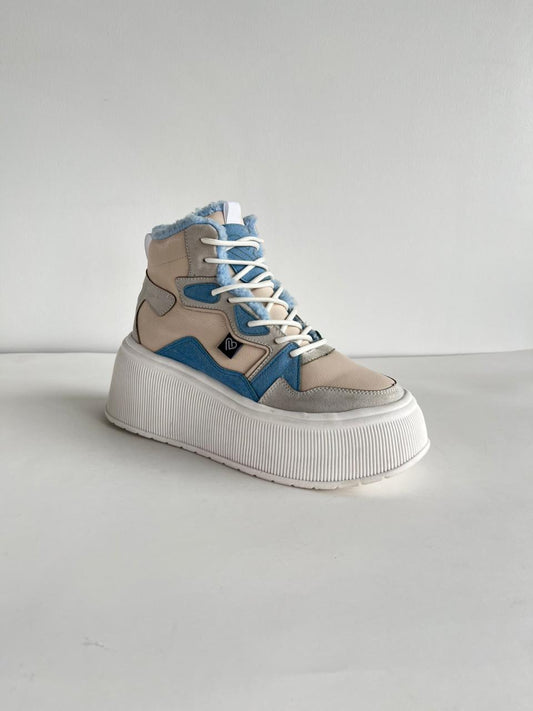 Zapatilla Plataforma Miranda Celeste  Mujer 836