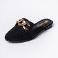 Zapatos Mules Mujer Maxi Cadena Negro