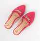 Zapatos Mules Mujer Cadena Fucsia