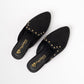 Zapatos Mules Mujer Tachas Negro