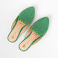 Zapatos Mules Mujer Tachas Verde