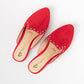 Zapatos Mules Mujer Tachas Rojo