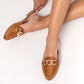 Zapatos Mules Mujer Maxi Cadena Camel