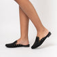 Zapatos Mules Mujer Tachas Negro